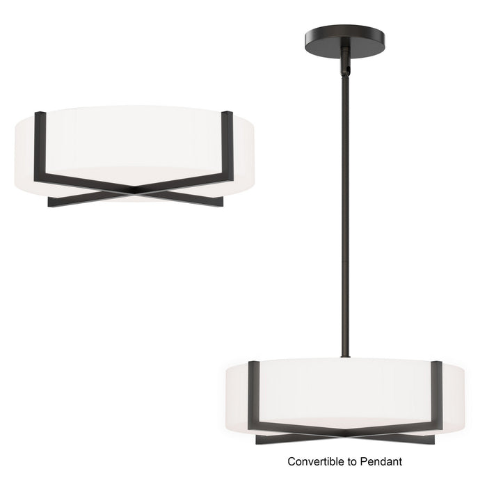 Maxim - 57945WTBK - LED Flush Mount/ Pendant Convertible - Dexter - Black