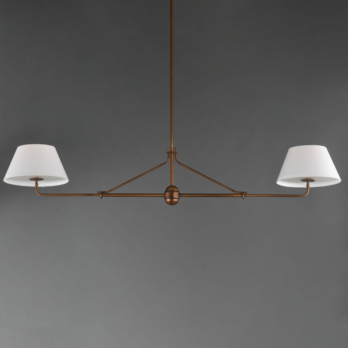 Maxim - 18412OFWBR - Two Light Pendant - Dunbridge - Weathered Brass
