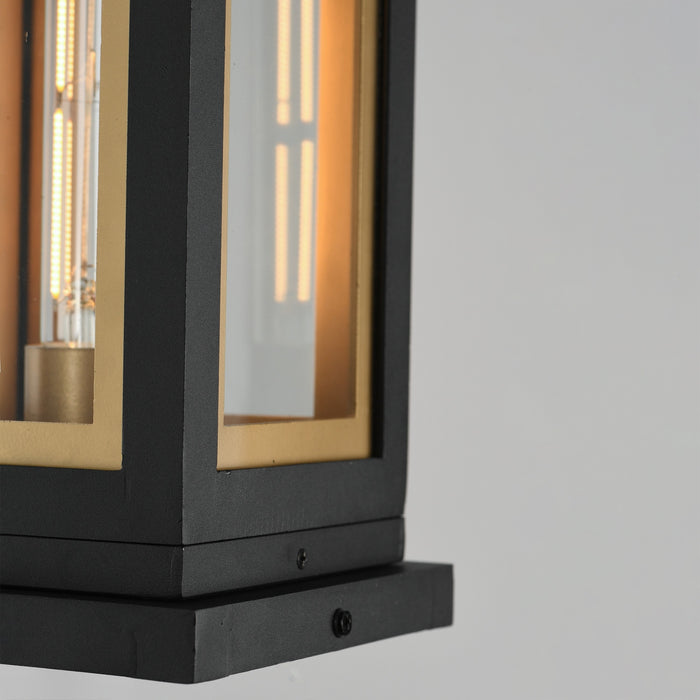 Maxim - 30050CLBKGLD - One Light Deck Lantern - Neoclass - Black / Gold