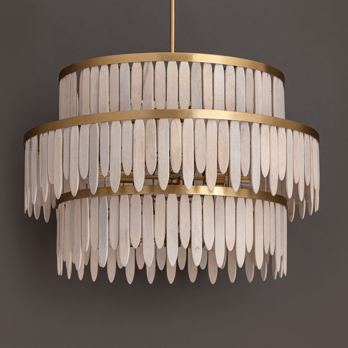 Maxim - 22514WWTNAB - Ten Light Chandelier - Marimba - Weathered White