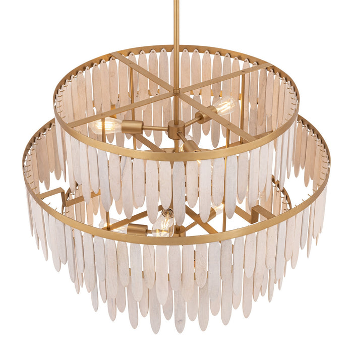 Maxim - 22514WWTNAB - Ten Light Chandelier - Marimba - Weathered White