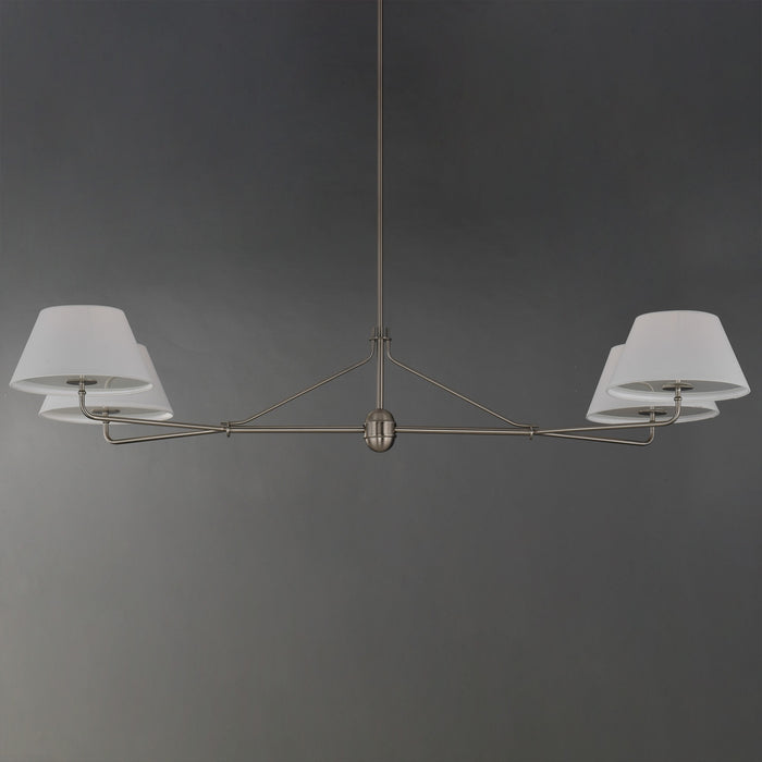 Maxim - 18414OFPN - Four Light Chandelier - Dunbridge - Polished Nickel