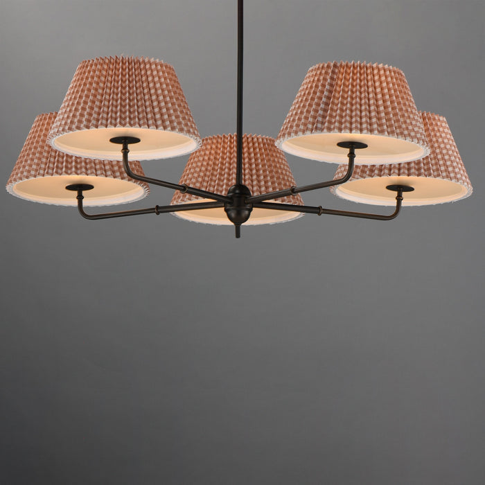Maxim - 18415RBANB - Five Light Chandelier - Dunbridge - Antique Bronze