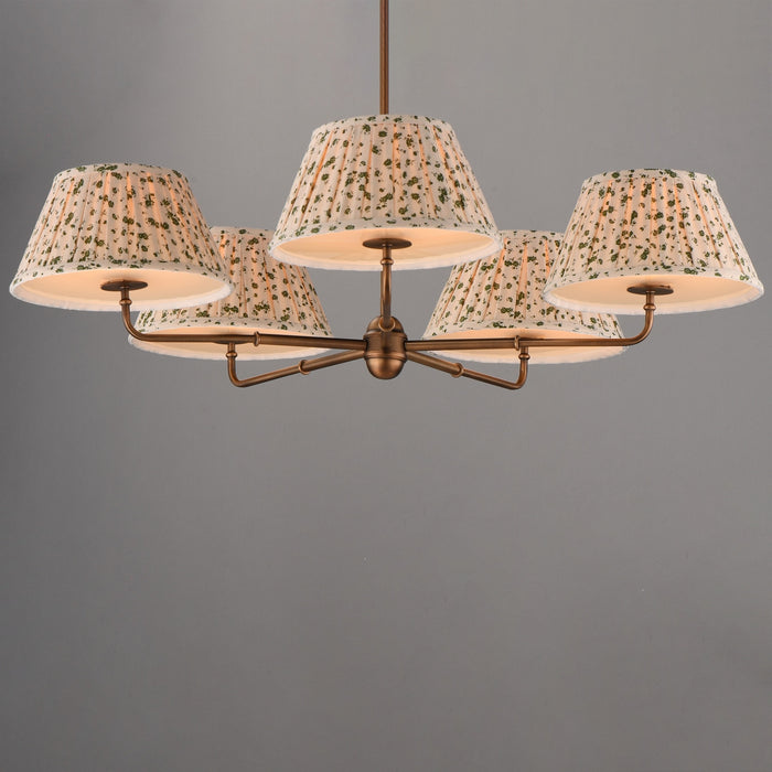 Maxim - 18415OWWBR - Five Light Chandelier - Dunbridge - Weathered Brass