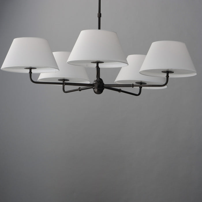 Maxim - 18415OFANB - Five Light Chandelier - Dunbridge - Antique Bronze