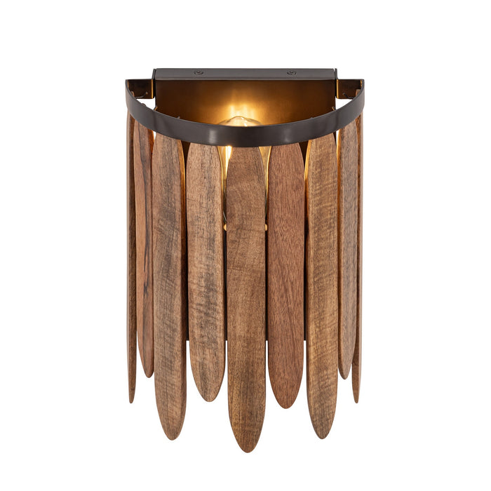 Maxim - 22510WNGM - One Light Wall Sconce - Marimba - Walnut