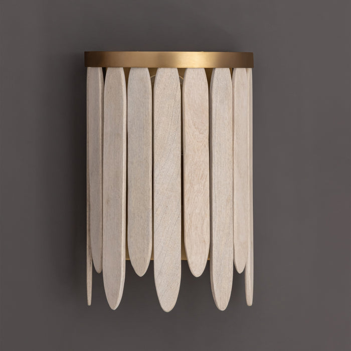 Maxim - 22510WWTNAB - One Light Wall Sconce - Marimba - Weathered White