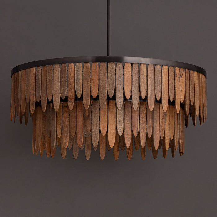 Maxim - 22513WNGM - Seven Light Pendant - Marimba - Walnut