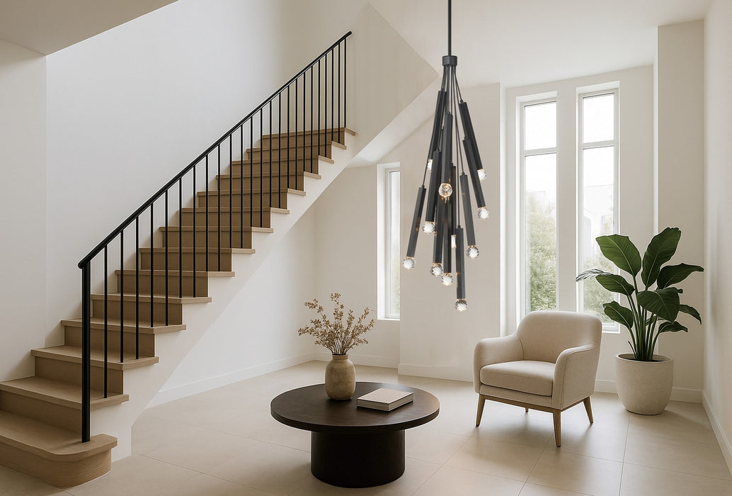 ET2 - E23347-122BK - LED Pendant - Allumettes - Black