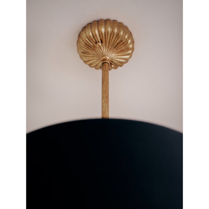 Regina Andrew - 16-1518BLK - Two Light Pendant - Clove - Antique Gold Leaf