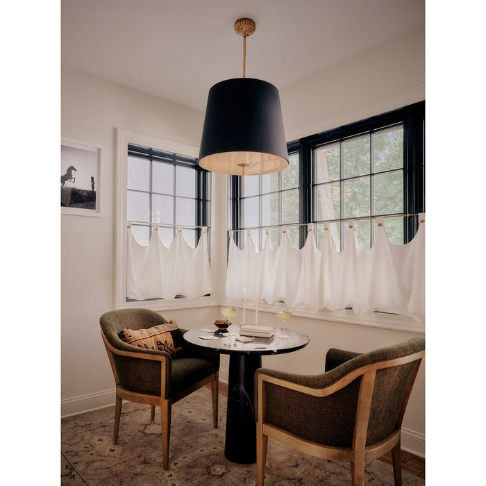 Regina Andrew - 16-1518BLK - Two Light Pendant - Clove - Antique Gold Leaf