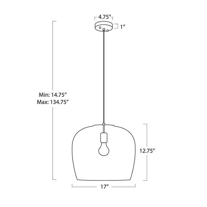 Regina Andrew - 16-1517 - One Light Pendant - Selene - Natural