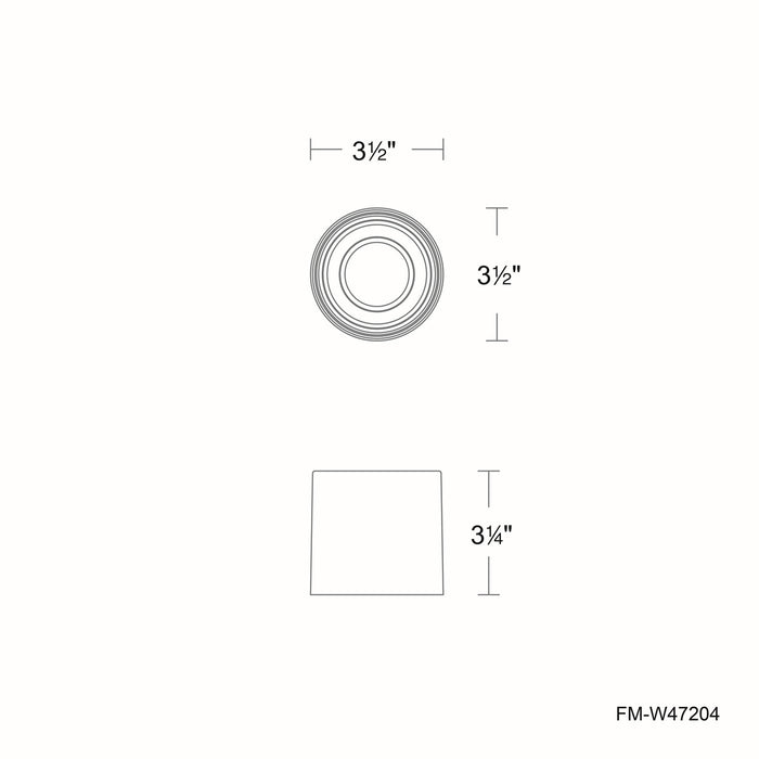 W.A.C. Lighting - FM-W47204-40-BK - LED Outdoor Flush Mount - Downtown - Black