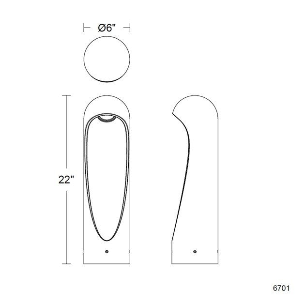 W.A.C. Lighting - 6701-27GT - LED Bollard - Decibel - Granite on Aluminum