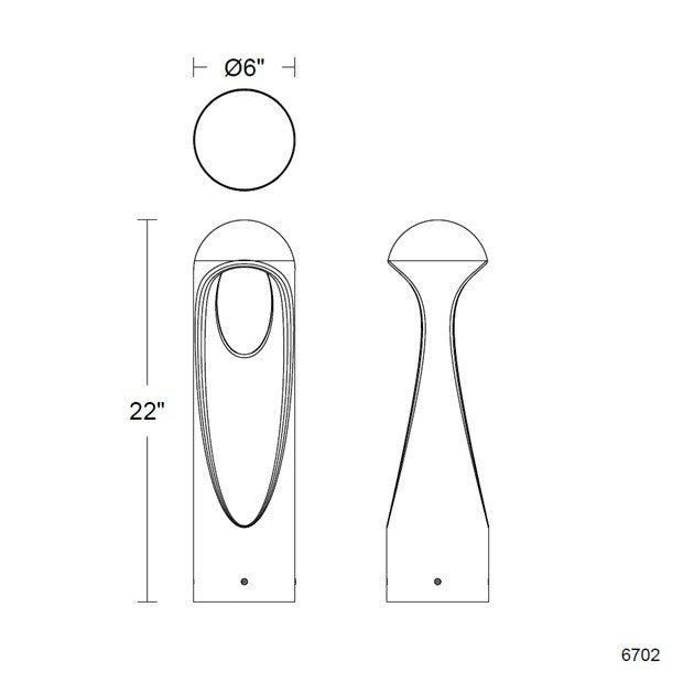 W.A.C. Lighting - 6702-27GT - LED Bollard - Scoop - Granite on Aluminum