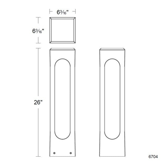 W.A.C. Lighting - 6704-27BK - LED Bollard - Altar - Black on Aluminum