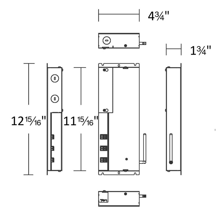 W.A.C. Lighting - PS-24DC-288R-TW-DU - Mesh PSC 288W, 120-277VAC/24VDC Duet - Invisiled Duet - Black