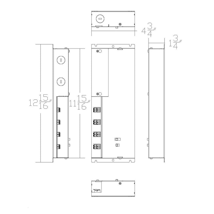 W.A.C. Lighting - PS-24DC-U288R-CSDU - Remote Power Supply - Duet - Invisiled Duet - Black