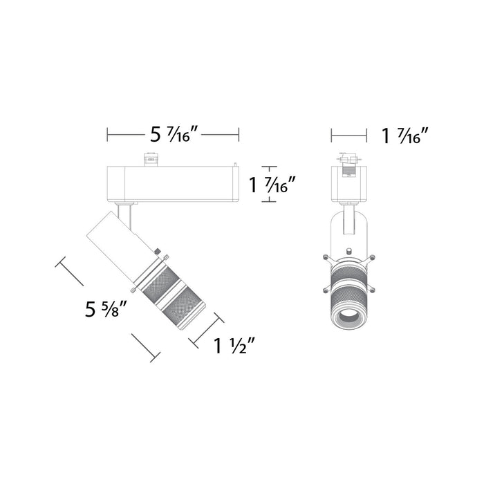 W.A.C. Lighting - J-1210-935-BK - LED Framing Projector Track Luminaire - Stealth Framing Projector - Black