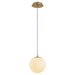 Quorum - 3-6710-40 - LED Pendant - Luna - Aged Brass