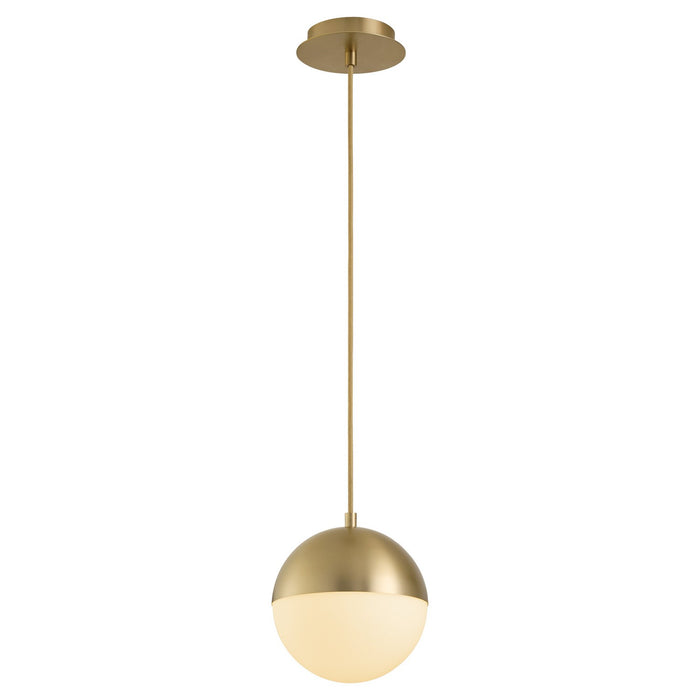 Quorum - 3-6710-40 - LED Pendant - Luna - Aged Brass