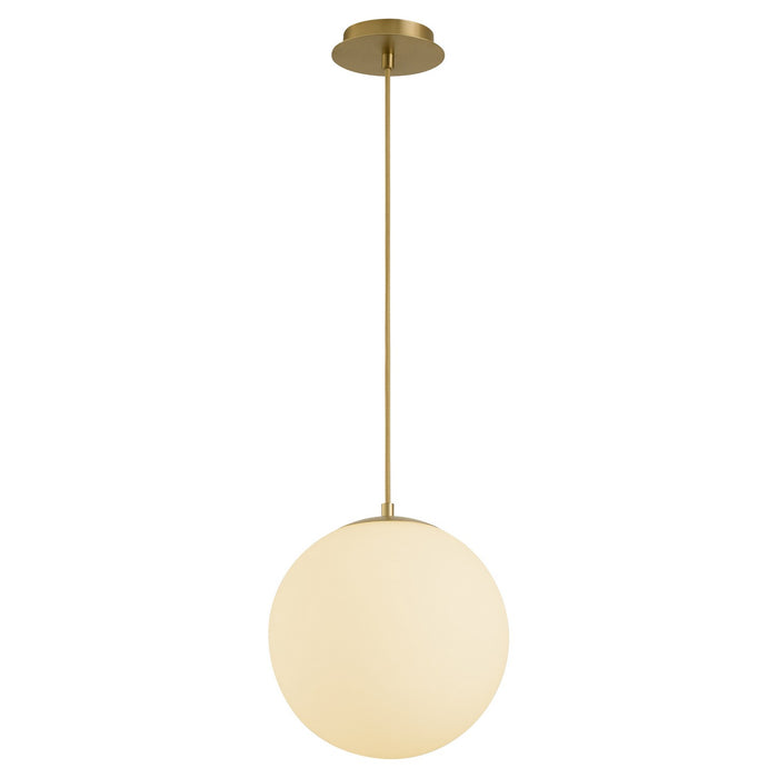 Quorum - 3-6730-40 - LED Pendant - Luna - Aged Brass