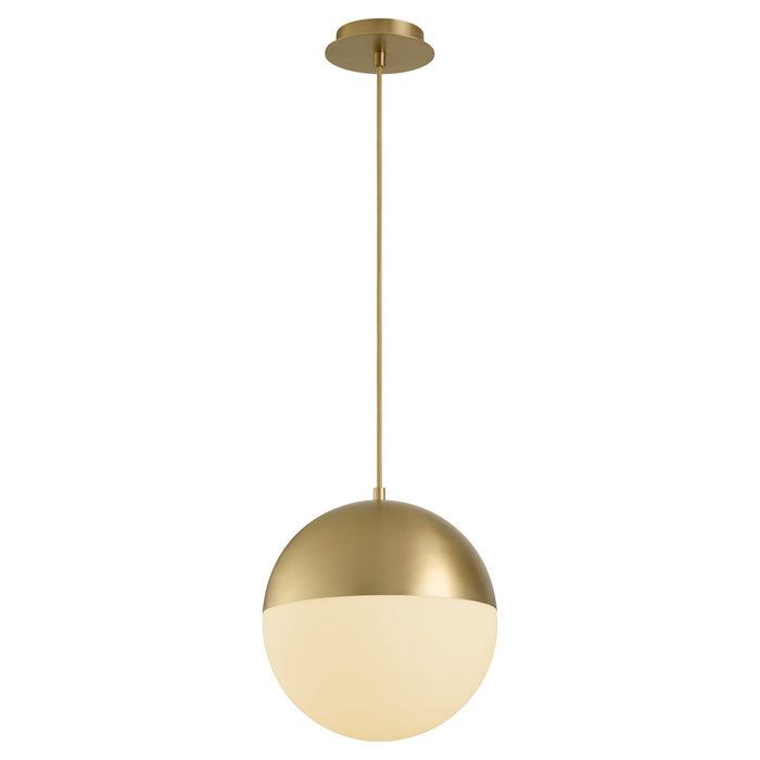 Quorum - 3-6730-40 - LED Pendant - Luna - Aged Brass