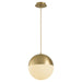 Quorum - 3-6730-40 - LED Pendant - Luna - Aged Brass