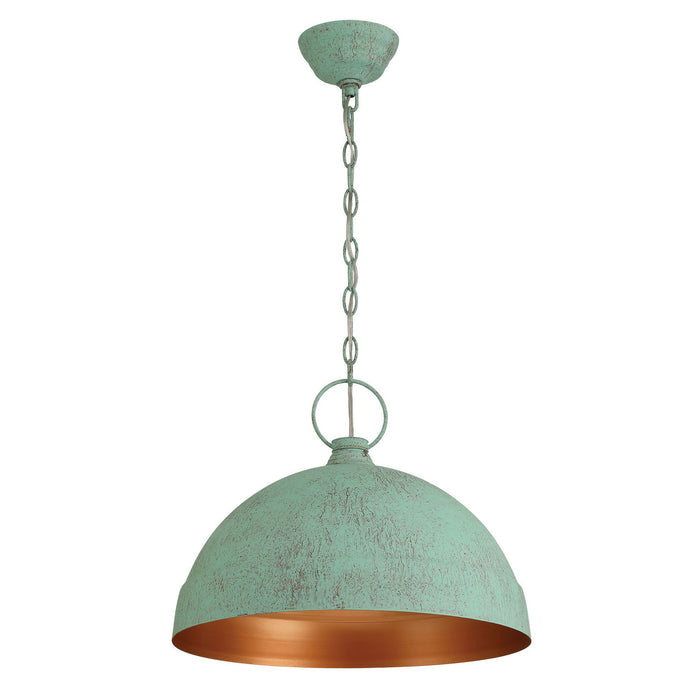 Golden - 0318-L GP - One Light Pendant - Lincoln - Green Patina