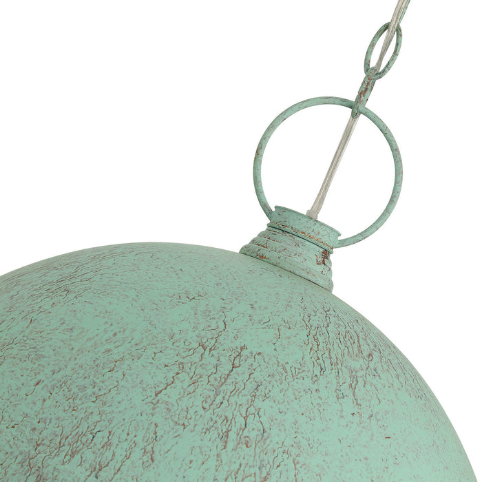 Golden - 0318-L GP - One Light Pendant - Lincoln - Green Patina