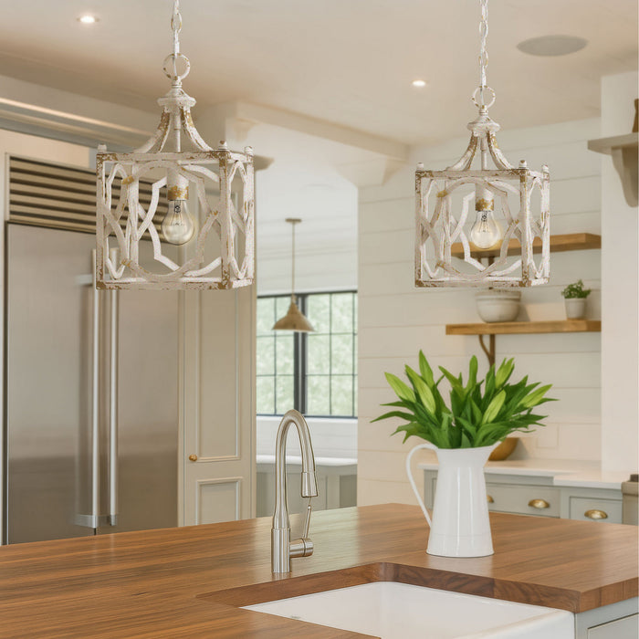 Golden - 0885-S AI - One Light Pendant - Laurent - Antique Ivory