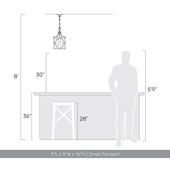 Golden - 0885-S AI - One Light Pendant - Laurent - Antique Ivory