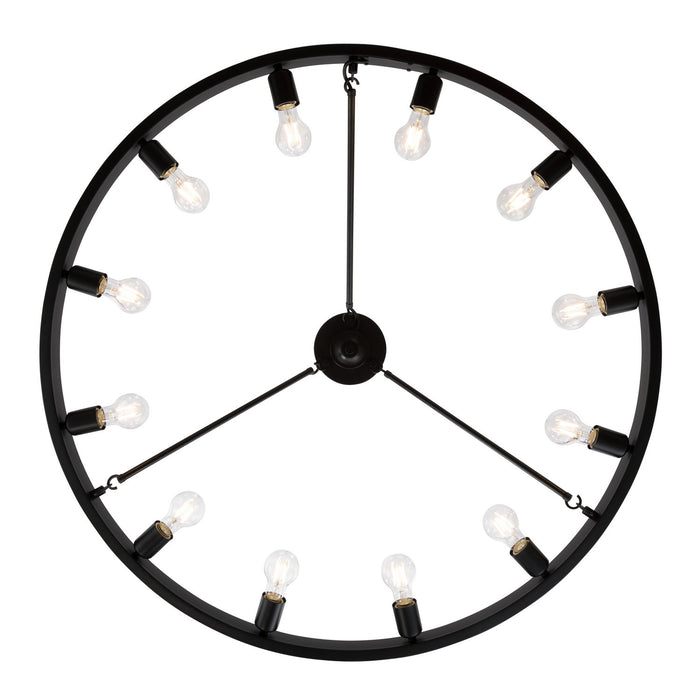 Golden - 1019-12SF BLK - 12 Light Semi-Flush Mount - Castile - Matte Black