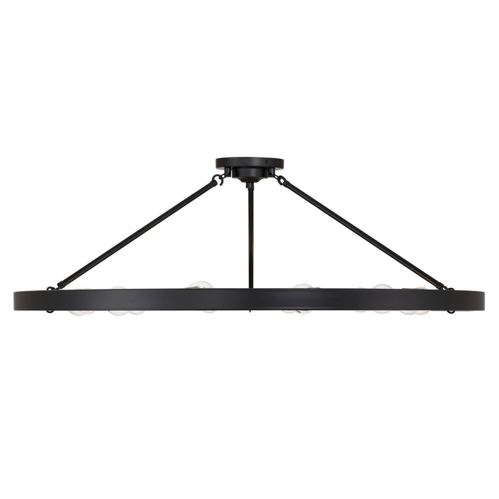 Golden - 1019-12SF BLK - 12 Light Semi-Flush Mount - Castile - Matte Black