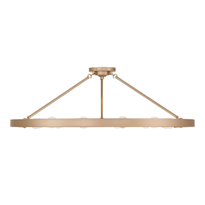 Golden - 1019-12SF FRG - 12 Light Semi-Flush Mount - Castile - French Gold