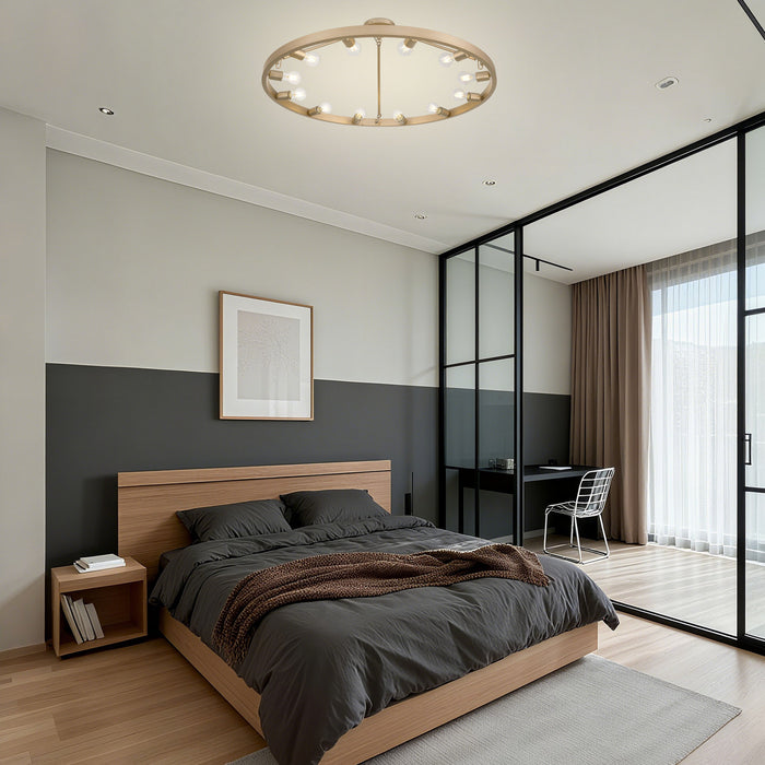 Golden - 1019-12SF FRG - 12 Light Semi-Flush Mount - Castile - French Gold