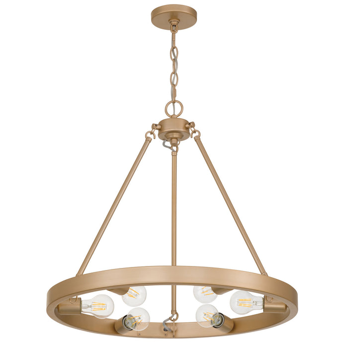 Golden - 1019-6 FRG - Six Light Chandelier - Castile - French Gold