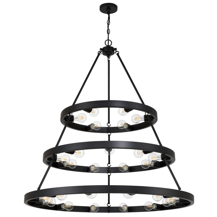Golden - 1019-6-9-12 BLK - 27 Light Chandelier - Castile - Matte Black