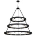 Golden - 1019-6-9-12 BLK - 27 Light Chandelier - Castile - Matte Black