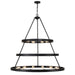 Golden - 1019-6-9-12 BLK - 27 Light Chandelier - Castile - Matte Black