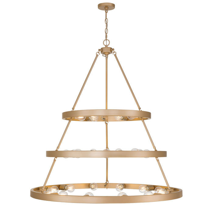 Golden - 1019-6-9-12 FRG - 27 Light Chandelier - Castile - French Gold