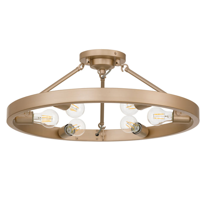 Golden - 1019-6SF FRG - Six Light Semi-Flush Mount - Castile - French Gold