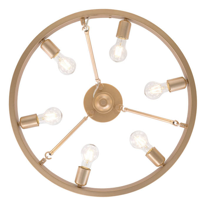 Golden - 1019-6SF FRG - Six Light Semi-Flush Mount - Castile - French Gold
