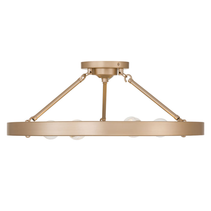 Golden - 1019-6SF FRG - Six Light Semi-Flush Mount - Castile - French Gold