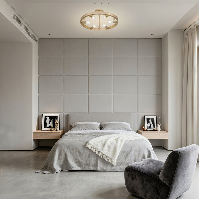 Golden - 1019-6SF FRG - Six Light Semi-Flush Mount - Castile - French Gold