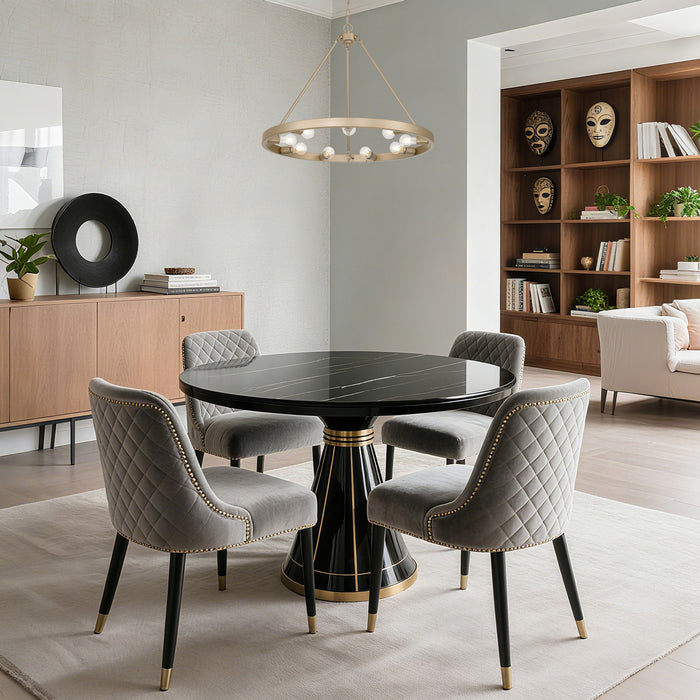 Golden - 1019-9 FRG - Nine Light Chandelier - Castile - French Gold