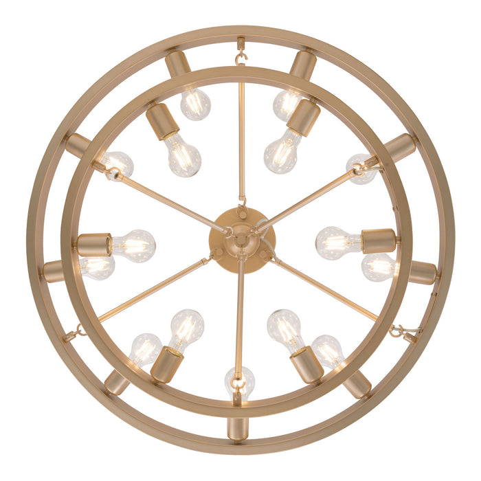 Golden - 1019-96SF FRG - 15 Light Semi-Flush Mount - Castile - French Gold