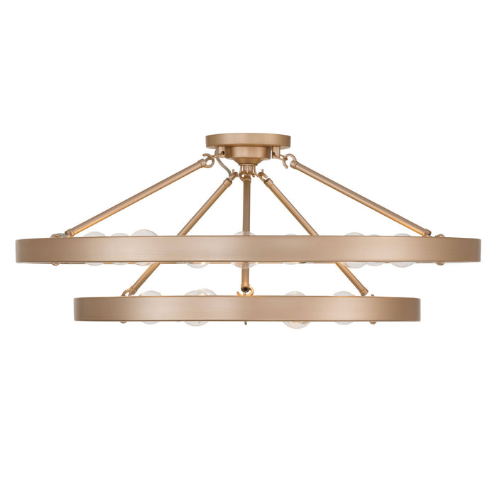 Golden - 1019-96SF FRG - 15 Light Semi-Flush Mount - Castile - French Gold