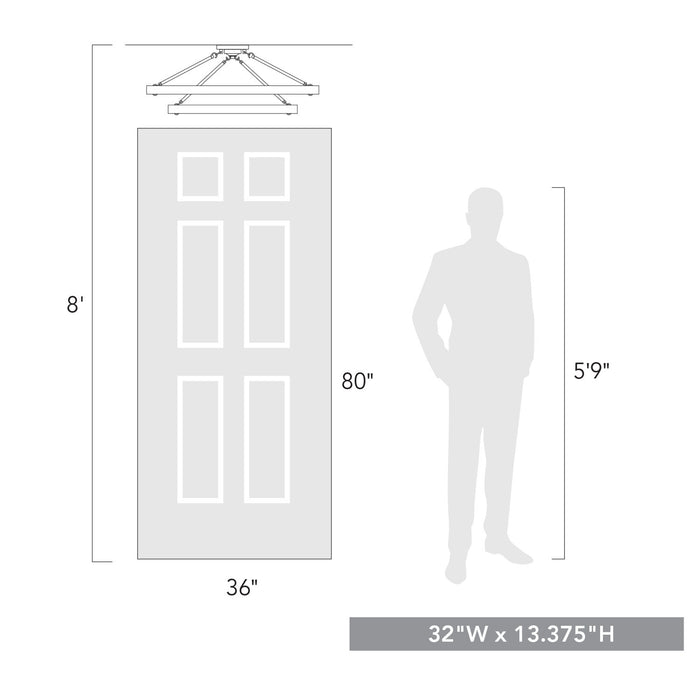 Golden - 1019-96SF FRG - 15 Light Semi-Flush Mount - Castile - French Gold