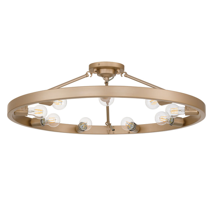Golden - 1019-9SF FRG - Nine Light Semi-Flush Mount - Castile - French Gold